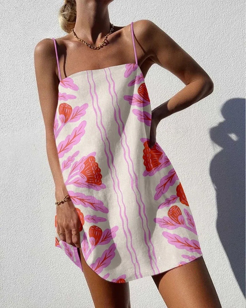 Stylish Print Resort Style Two-Piece Set